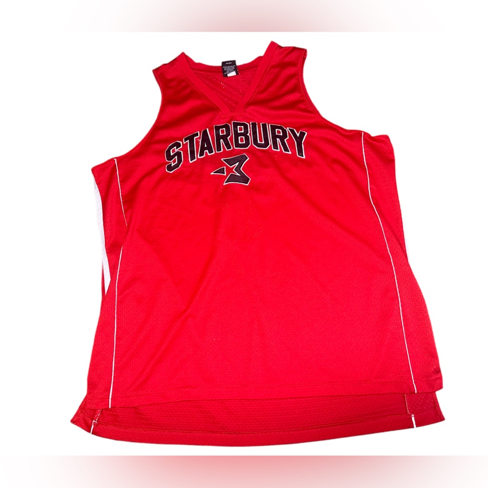 Vintage Starbury Ben Wallace Basketball Jersey Size 2XL Men s Red #3 Marbury Y2K